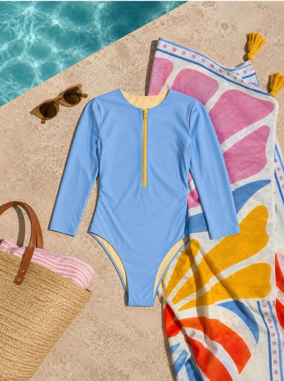 Capri Rashguard and Pareo Modest Swim Set