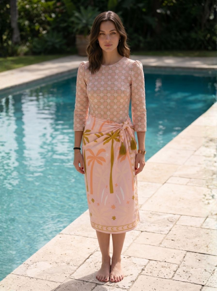 Palm Beach Rashguard and Pareo Modest Swim Set