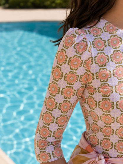 Palm Beach Rashguard and Pareo Modest Swim Set